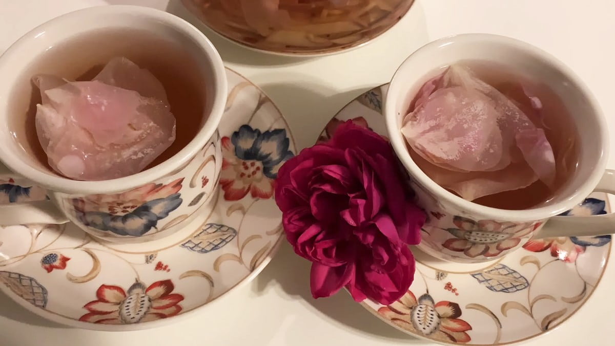 cách chế biến trà hoa hồng